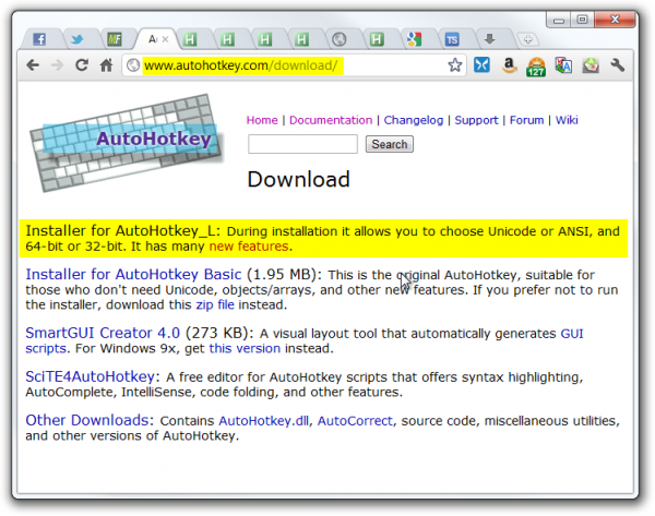 AutoHotkey Download Page